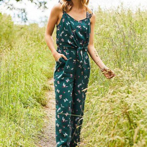 Matilda Jane Insects Ever Green Dream Floral Jumpsuit Small - Picture 1 of 13